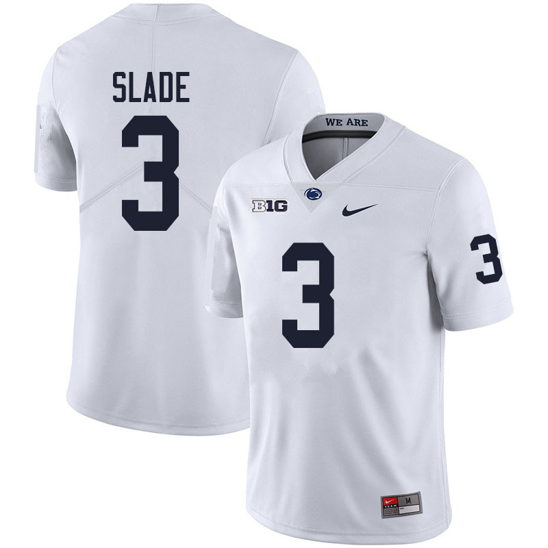 NCAA Nike Men's Penn State Nittany Lions Ricky Slade #3 College Football Authentic White Stitched Jersey RWJ5098BK